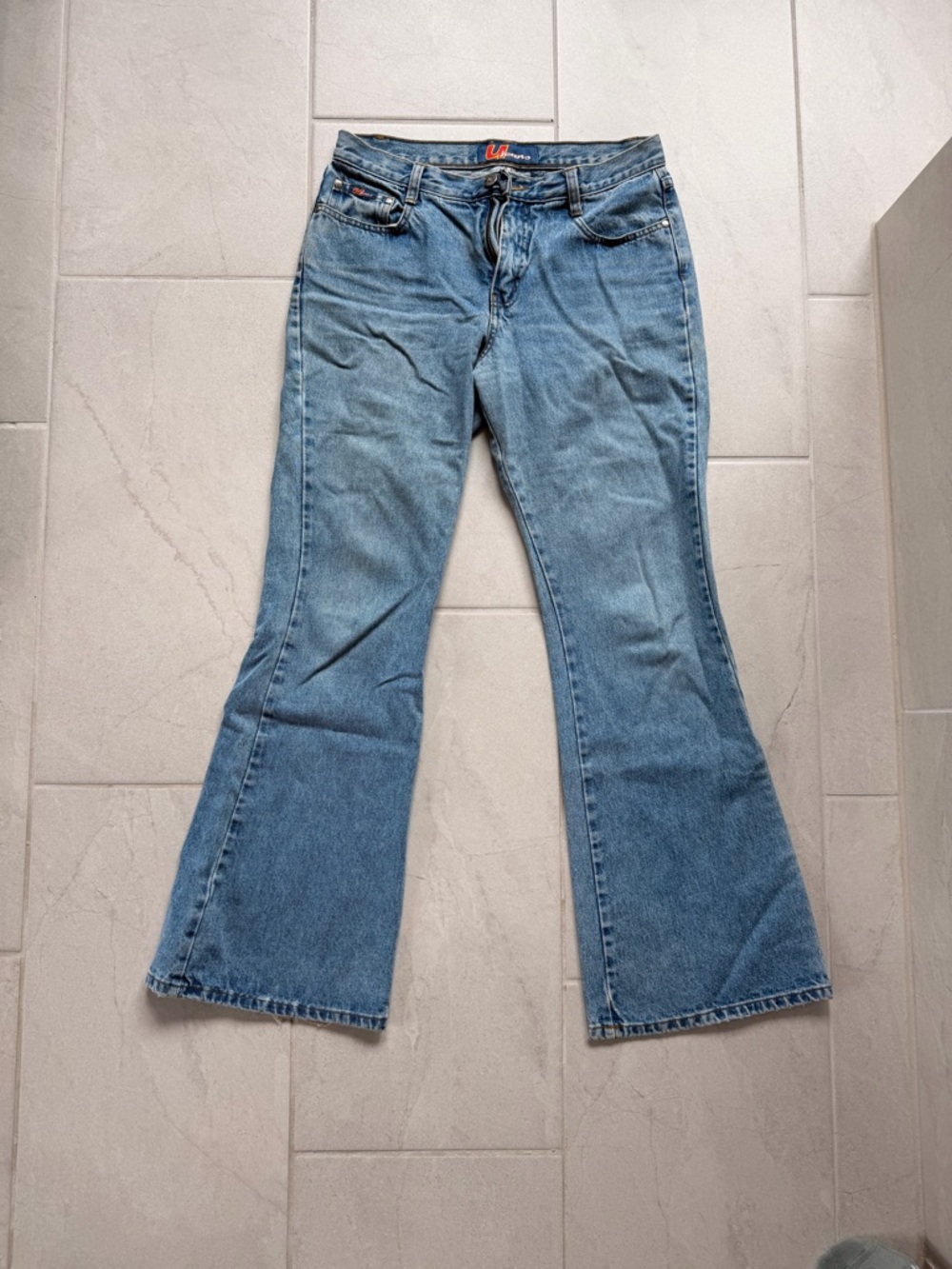 Classic Light Blue Flare Jeans - Women's Wide Leg